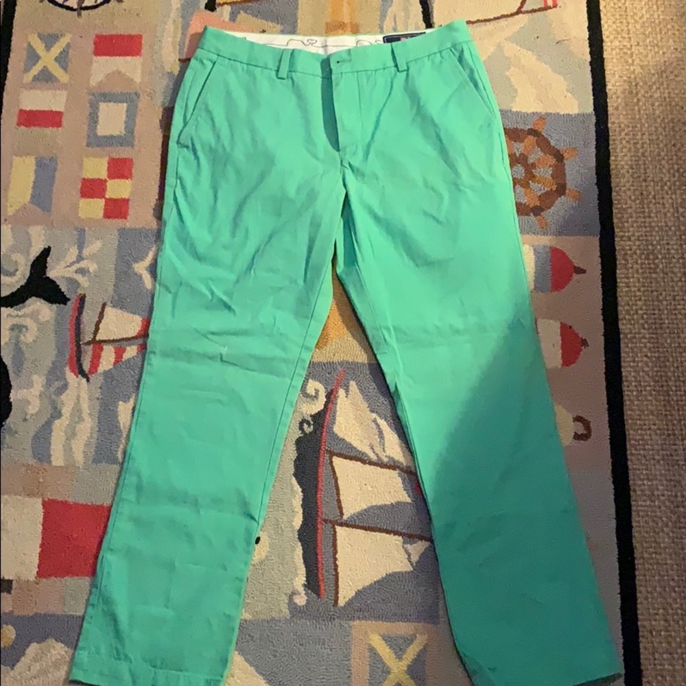 Green vineyard vines pants waist 33x30 for men